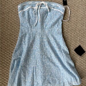 Precious Babe Lulu's Light Blue Strapless Dress NEW NWT XS
